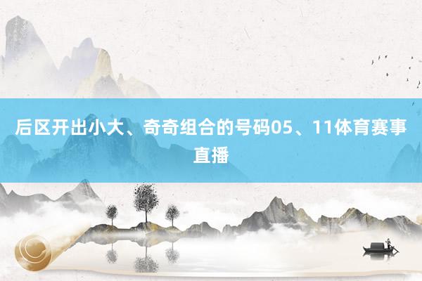 后区开出小大、奇奇组合的号码05、11体育赛事直播