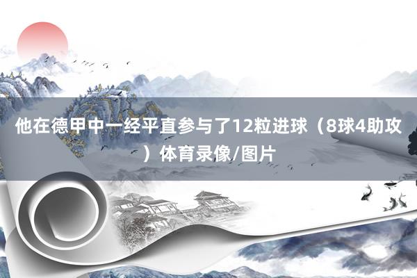 他在德甲中一经平直参与了12粒进球（8球4助攻）体育录像/图片